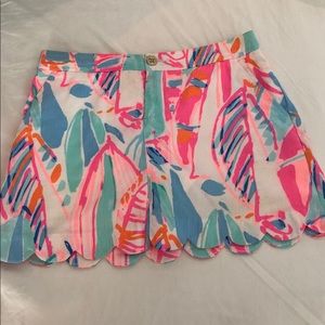 Lilly Zip-Fly Skort with Scalloped Hem